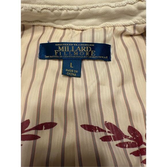 Millard Fillmore Cream Jacket Cropped Short Sleeve Girls Large - Picture 5 of 8